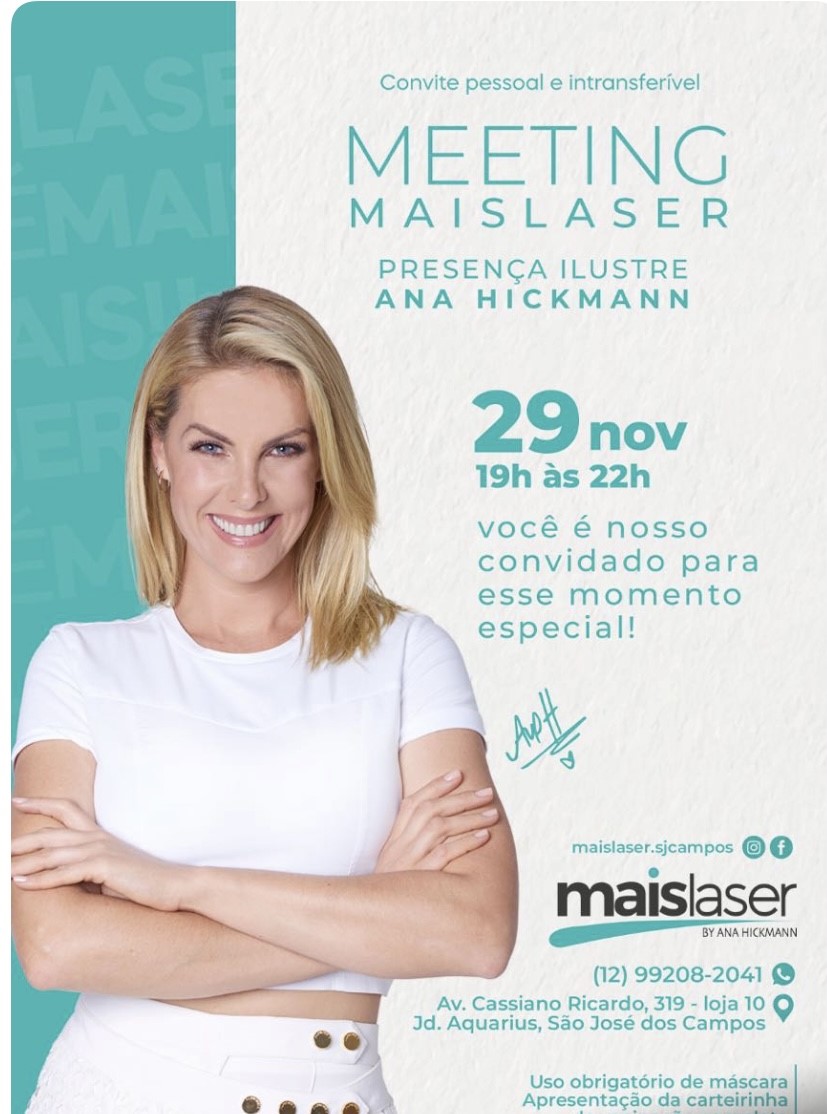 MAISLASER recebe Ana Hickmann na próxima semana em São José dos Campos
