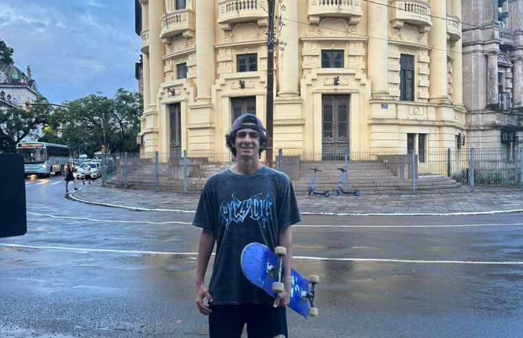 O skatista Rafael Tomé embarca para Porto Alegre onde participará do STU National